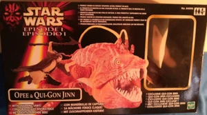 1998 Star Wars Episodio I Opee & Qui Gon Jinn Nave usada y abierta - Imagen 1 de 3