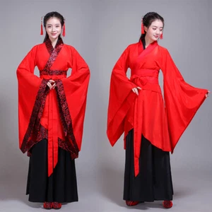 Donna Hanfu Cinese Ttang Dinastia Costume Vestito da Danza Palco Performance - Foto 1 di 15