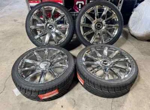 24X10  CADILLAC ESCALADE CHROME WHEELS RIMS TIRES YUKON TAHOE GM SPECS 6X139.7 - Picture 1 of 8