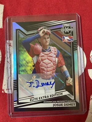 2022 Panini Elite Extra Edition Josue Demey Prospect AUTO mint  Dominican League - Image 1 of 2