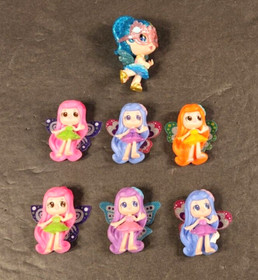 LOT OF 7 HATCHIMALS PIXIES 2.5 INCH COLLECTIBLE DOLLS IN GREAT CONDITION