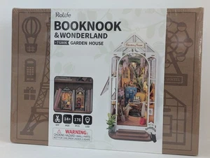 Rolife Holiday Garden House Wooden Book Nook DIY Miniature Kit TGB06 - Picture 1 of 2