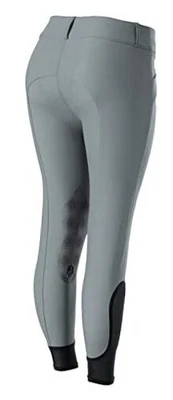  Calças femininas Maud cintura média silicone joelho 30 aço cinza - Imagem 1 de 4