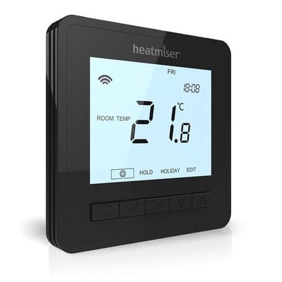 Heatmiser NeoAir V3 Smart Wireless Thermostat - Black - ( Programmable Room) - Image 1 of 2