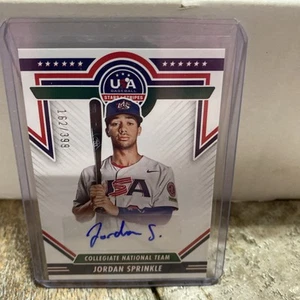 2022 Panini Stars & Stripes - Jordan Sprinkle - Team USA Collegiate Auto #d /399 - Picture 1 of 2