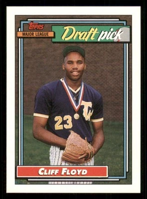 1992 Topps #186 Cliff Floyd RC - Image 1 of 2