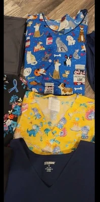 Женские медицинские скрабы лот удобный и профессиональный 6 топы /5 брюки - Изображение 1 из 4