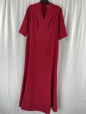 Vestido Rickie Freeman Teri Jon Rosa Cuello en V Formal Noche Hasta el Suelo Talla 10 Foto 1 de 4