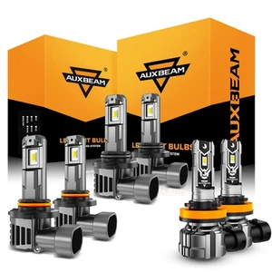 AUXBEAM Fanless LED Headlight Fog Light 6500K For Toyota Matrix 2009 2010-2014 - Picture 1 of 12