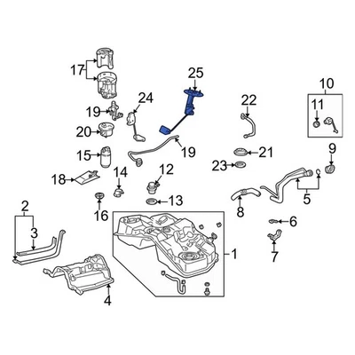 For Lexus LS430 2001-2006 Lexus 8332059125 Fuel Sender & Hanger Assembly Foto 1 de 2