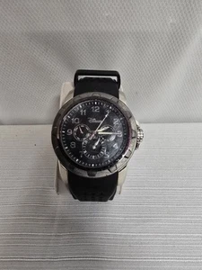 Disney Men's Black Stainless Steel 5 ATM Water Resistant Silicone Band Watch - Picture 1 of 5