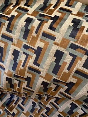 Tela de tapicería de terciopelo marino 1yd+31” Casamance 4856 Bebop Celadon Foto 1 de 3