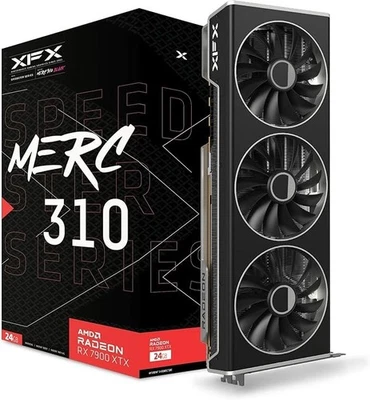 XFX Speedster MERC310 RX 7900 XTX 24GB GDDR6 Graphic Card RDNA 3 Black Edition - Image 1 of 4