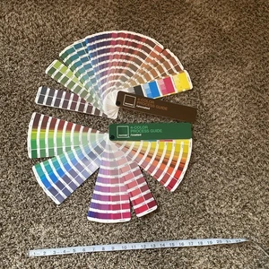 Pantone 4-Color Process Guides Coated And Uncoated Lot Of 2 Fan Decks - Picture 1 of 10