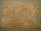 Breslau Stadtkarte von 1894 mit Straßenregister-Antike Lithographie