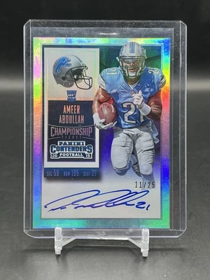 2015 Panini Contenders Ameer Abdullah Championship Ticket Auto /25 #202 RC - Image 1 of 3