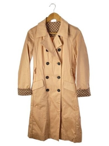 CELINE Modello Macadam Cappotto Trench 38 Cotone BEG Colore Tinta Unita
