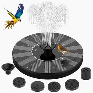 Solar Fountain Pump Powered Floating Bird Bath Water Garden Pond Pool Outdoor - Bild 1 von 14