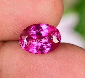Natural Rhodolite Garnet Raspberry Oval 3.60 Ct Certified Loose Gemstone - Picture 1 of 5