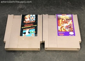 Vylor Super Mario Bros Duck Hunt Nintendo NES 1980s 2 Game Lot