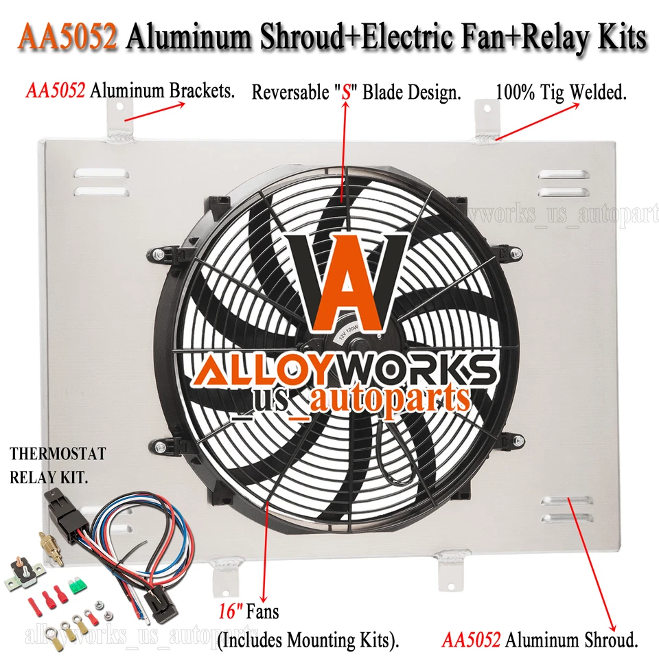 Para 1999-2003 02 Dodge Ram 1500 2500 3500 Van Truck V8 relé de ventilador de cobertura de alumínio - Imagem 1 de 4