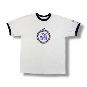 Nike Team New York Yankees 75th 1978 World Series White Ringer T-Shirt Men's L - Picture 1 of 13