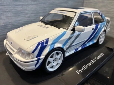 MCG Ford Escort MK IV RS Turbo S2 White tiger stripes 1990 1:18 Model Car