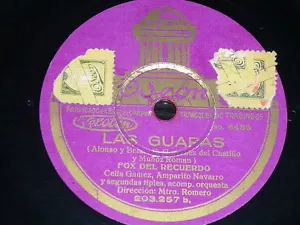 TANGO 78 rpm RECORD Odeon CELIA GAMEZ AMPARITO NAVARRO & ORQUESTA Las Guapas - Picture 1 of 1