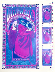 Póster Lilith Fair 1998 raro firmado prueba por el artista, Bob Masse, cian + magenta - Imagen 1 de 4