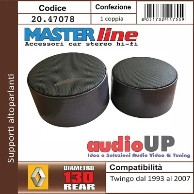 Supports D'Enceintes Diam. 130 Mm Renault Twingo De 1993 À 2007 Arrière