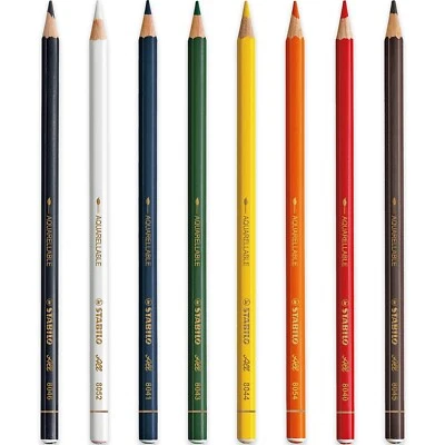 STABILO alle Aquarell Effektstifte - verschiedene Farben - schwarz, blau, rot etc.