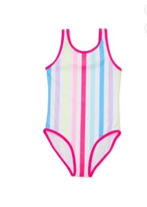 Wonder Nation Girls size XL 14-16 Cutout One-Piece Swimsuit UPF 50+ multicolor - Picture 1 of 3
