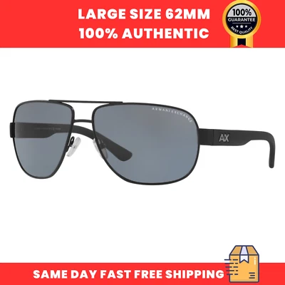 Gafas de sol para hombre Armani Exchange AX2012S 606381 negras gris aviador polarizadas Foto 1 de 3
