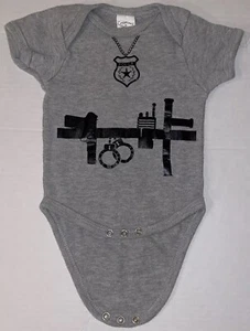 Lil’ Policeman One Piece Bodysuit Infant 3/6M Halloween Police Officer - Picture 1 of 7