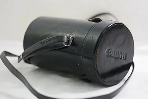 CANON CAMERA BLACK LENS CASE MODEL F WITH STRAP - Picture 1 of 3
