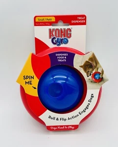 KONG Gyro Roll & Flip Treat Dispenser Interactive Puzzle Dog Toy Small Dog - Picture 1 of 4