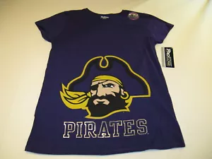 East Carolina University Pirates - Pirate Mascot T-Shirt NWT Ladies Petite LARGE - Picture 1 of 2
