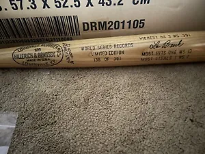 Lou Brock Signed World Series Records Limited Edition Bat Autographed Cardinals - Picture 1 of 4