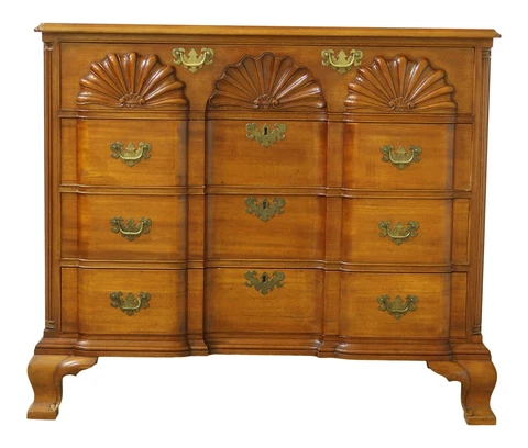 F32630EC: Vintage Bench Made Hand Crafted Mahogany Goddard Chest Cover