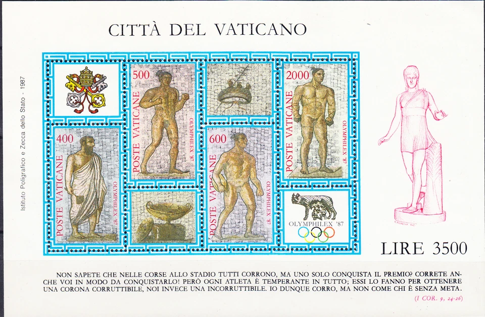 W VATICAN 0792 OLYMPHILEX - Image 1 of 1