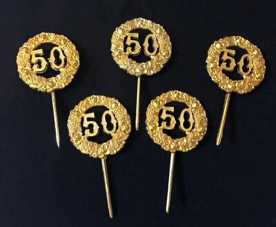 Большой круглый топпер для торта на 50-ю годовщину свадьбы годовщины  - Изображение 1 из 4