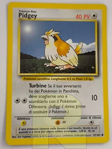 Pidgey ® Set Base 57/102 ® Comune ® Pokemon ® Italiano ® EX - Foto 1 di 4
