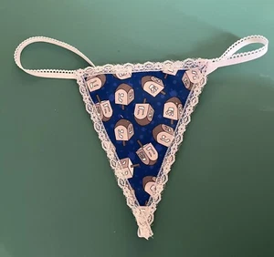 Womens DREIDEL Jewish Hanukkah String Thong Isreal Panty Underwear - Picture 1 of 1