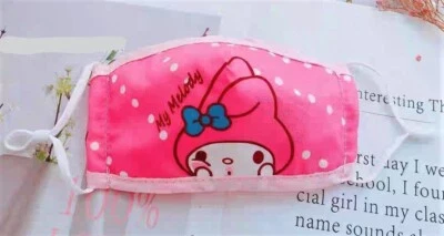 FACE MASK Adult Pick 2* HELLO KITTY MY MELODY TWIN STARS BADTZ-MARU * Face Cover - Image 1 of 4