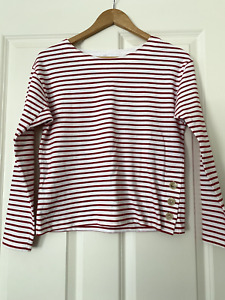 Country Road red and white striped Breton top marinière BNWOT XS