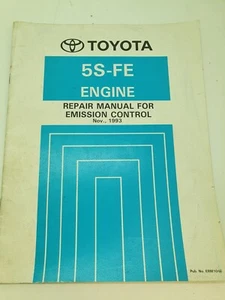Toyota 5S-FE Engine Repair Manual for Emission Control ERM104E - Picture 1 of 5