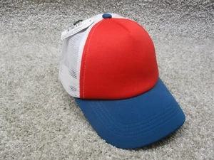 Boys Youth Snapback Hat Trucker Cap Mesh Blue Red Blank Juncture Baseball NWT - Picture 1 of 9