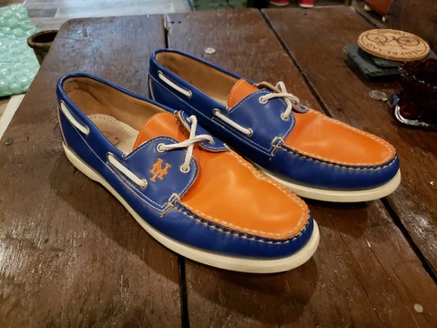 New York Mets Allen Edmonds Deck Shoes Loafers Size 10 Cover
