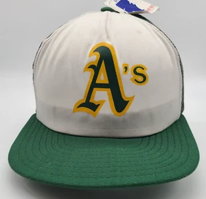 Vintage Oakland Athletics A's Green AJD Snapback Trucker Hat Cap LESEN - Bild 1 von 10