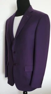 PAUL STUART ungefütterte 100%Kaschmir Jacke/Sportmantel/Blazer US 39 lang/hoch lila - Bild 1 von 17